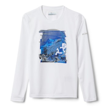 Columbia Trail Tearin Long Sleeve, Sudaderas Blancos Para Niño | 826905-RQN